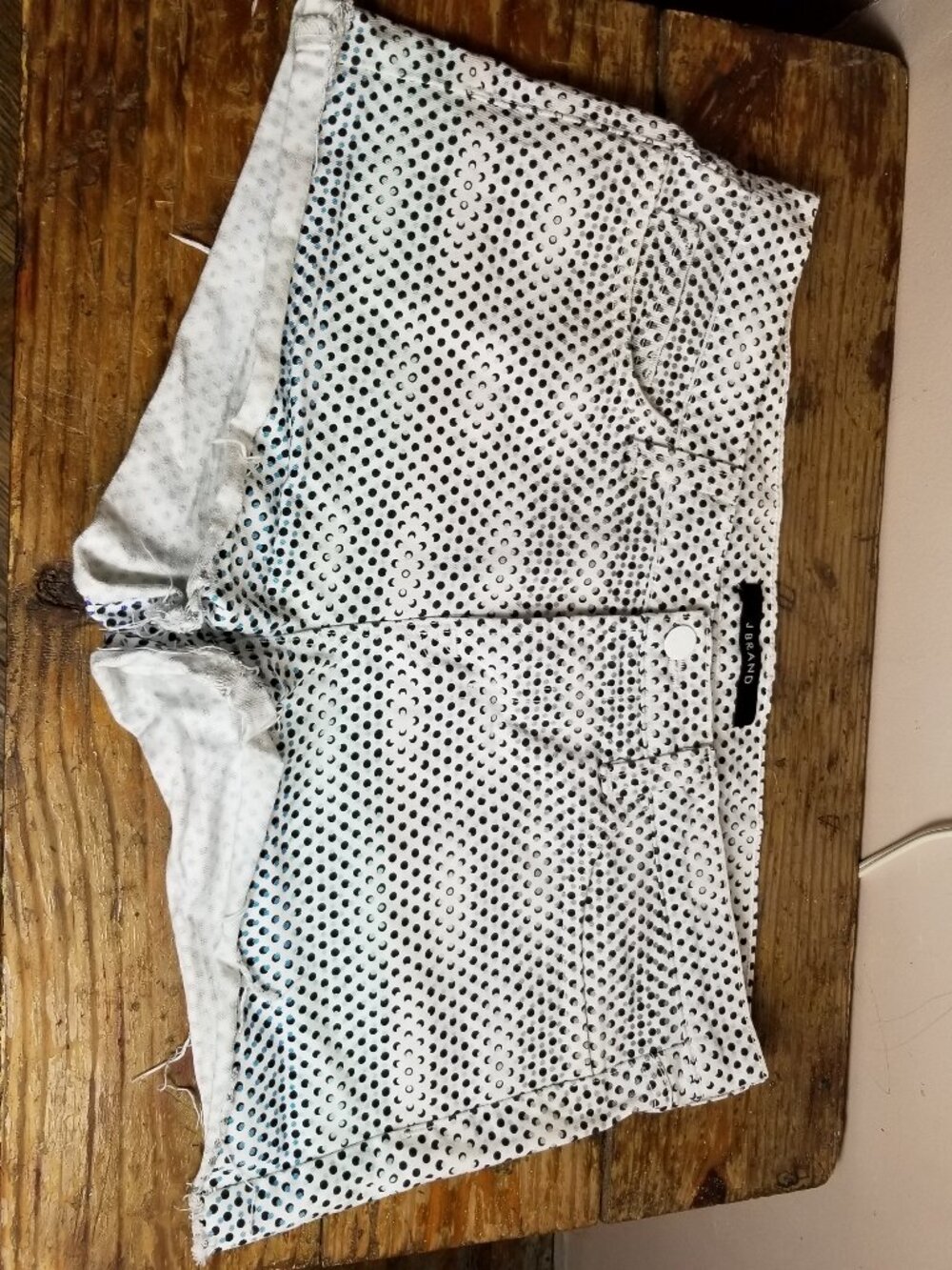 J Brand Dotted Pattern Cut Off Shorts Size 29 (34 in. low waist), Frayed Hem